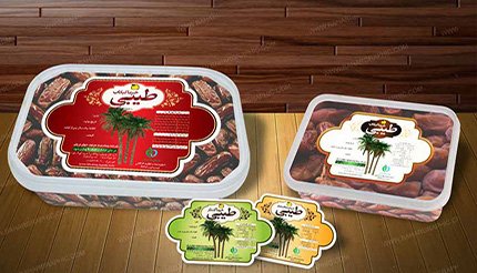 طراحی لیبل خرما برند طیبی