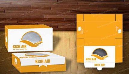 طراحی جعبه و بسته بندی کیترینگ کیش ایر 