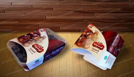 نمونه طراحی بسته بندی جعبه خرما 