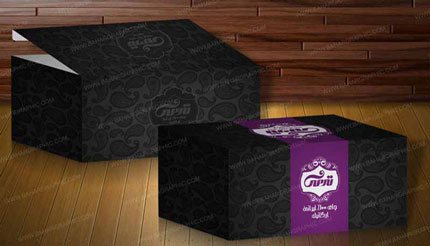 طراحی و ساخت جعبه بسته بندی چای برند ترمه 
