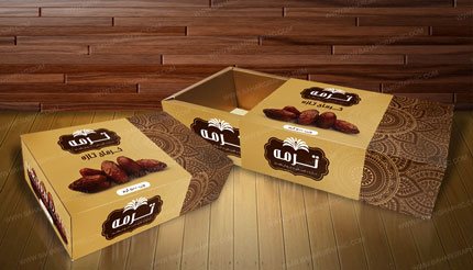 طراحی بسته بندی خرما برند ترمه
