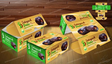 طراحی جعبه خرمای یک پارچه