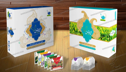  طراحی جعبه 60 تایی دمنوش برند شفانوش