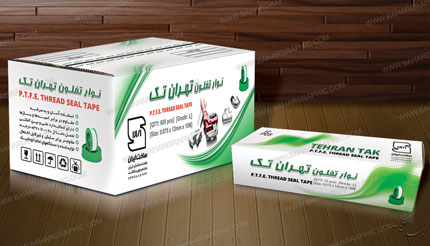 طراحی و چاپ جعبه و کارتن نوارتفلون