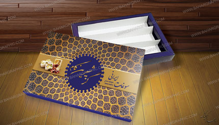 طراحی و چاپ جعبه شیرینی فانتزیی