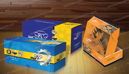  طراحی و چاپ جعبه لمینیتی قطعات خودرو برند الماس