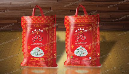 طراحی کیسه برنج تمام رنگی 
