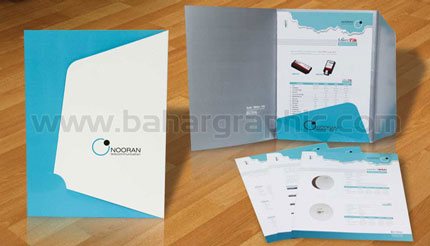 نمونه طراحی فولدر شرکت نوران (سمپل)