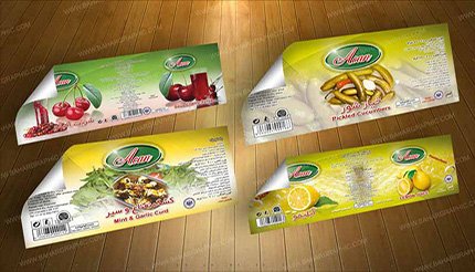 طراحی لیبل محصولات غذایی ایکن