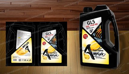 طراحی لیبل روغن موتور