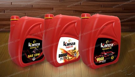  طراحی و چاپ لیبل گالن روغن موتور برند کانزا