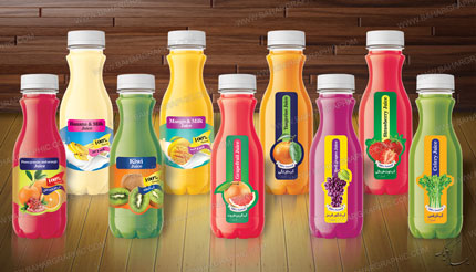 طراحی و چاپ لیبل انواع آب میوه 