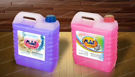 طراحی لیبل مایع دستشویی و ظرفشویی برند آرشام </h3>