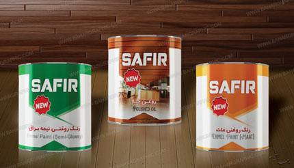 طراحی و چاپ انواع قوطی رنگ برند سفیر</h3>