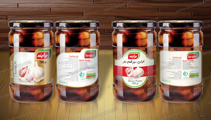  لیبل ترشی سیر طعم دار محصول برایند</h3>