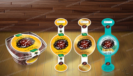 طراحی و چاپ لیبل محصولات خرمای برند تهمتن</h3>