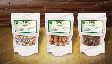 طراحی و چاپ لیبل محصولات خشکبار ارگانیک</h3>