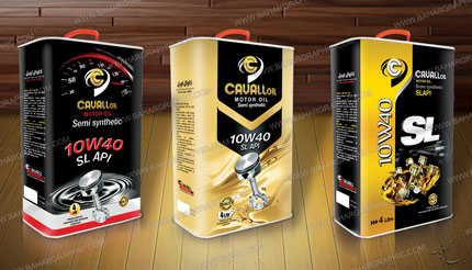   طراحی گالن فلزی روغن موتور برند کاوال اویل</h3>