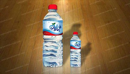 طراحی لیبل بطری آب معدنی نم باران