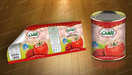 طراحی لیبل رب گوجه الفت