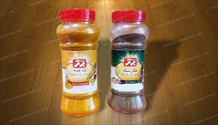 نمونه لیبل مواد غذایی - لیبل پشت چسبدار ادویه