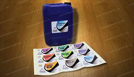 طراحی لیبل مواد شیمیایی- لیبل کیمیا تهران اسید