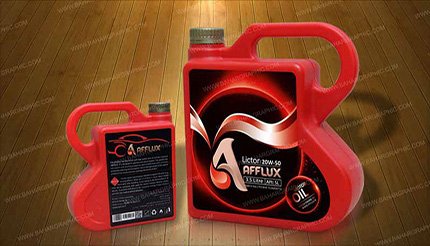 طراحی لیبل ظروف روغن موتور آفلوکس