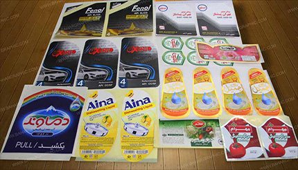 لیبل پشت چسبدار PE , صدفی