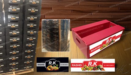 طراحی و چاپ لیبل جعبه های کارتن پلاست جهت صادرات